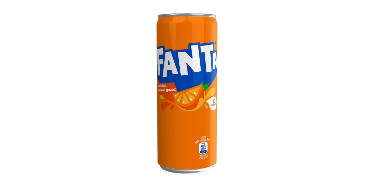Fanta portakal, 330 ml kutu